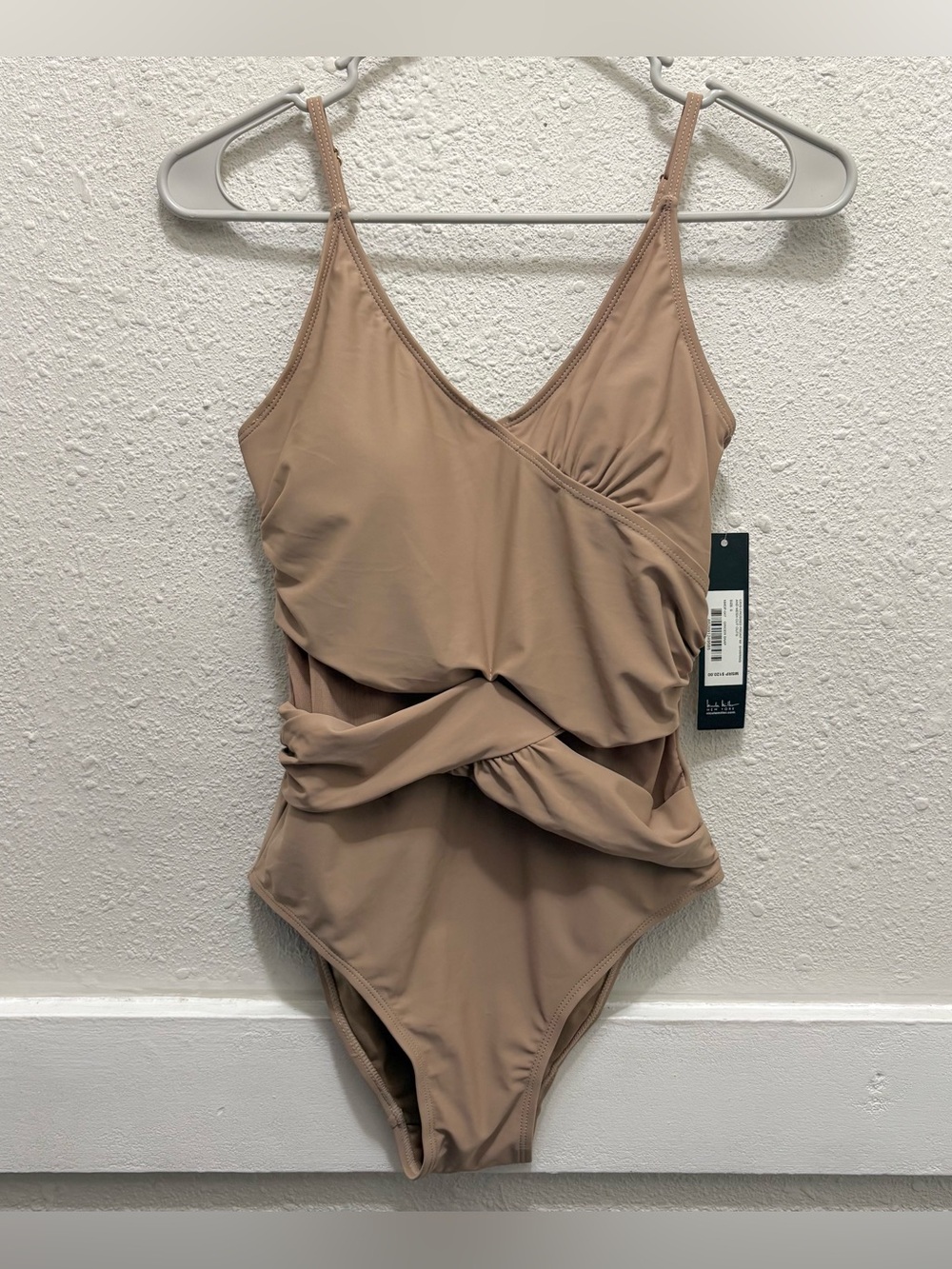 Nicole Miller Cris-Crossed Front with Shirring and Mesh Cut Outs NWT Size Small